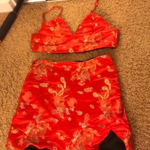 Red silk set from omighty